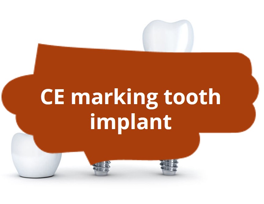 CE marking and declaration of conformity of dental implant.