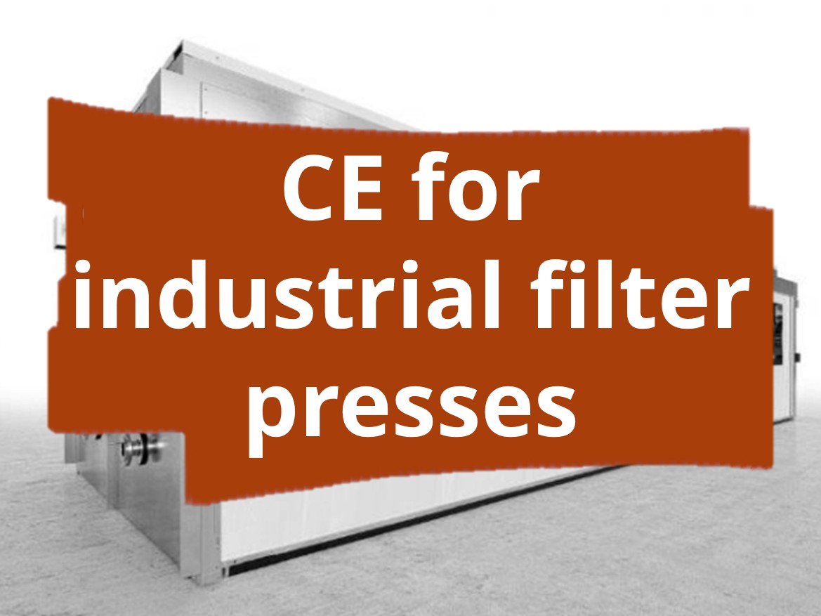 Conformity assessment procedure and CE marking for industrial filter presses for the separation of liquids and solids