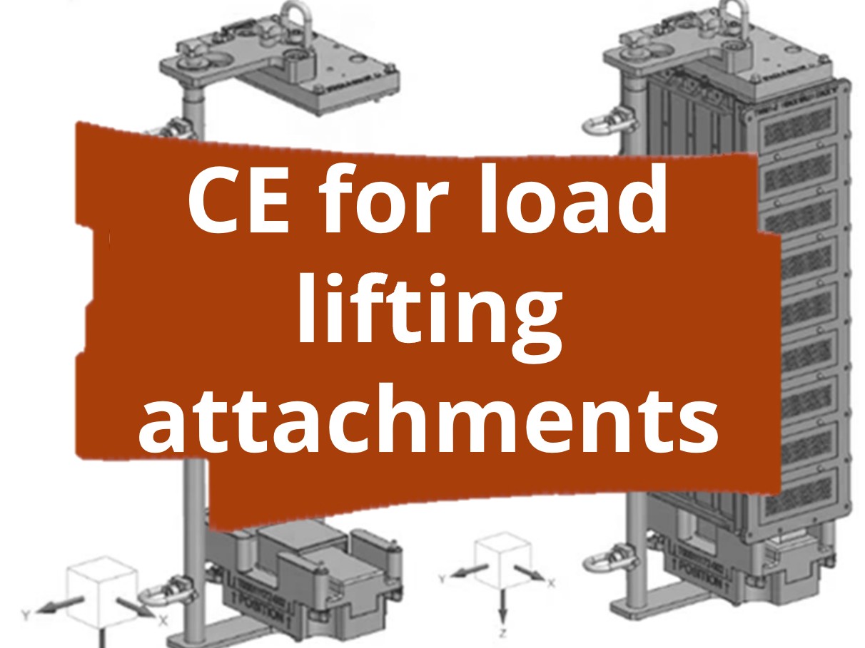 Conformity assessment procedure and CE marking for load lifting attachments for battery stack handling