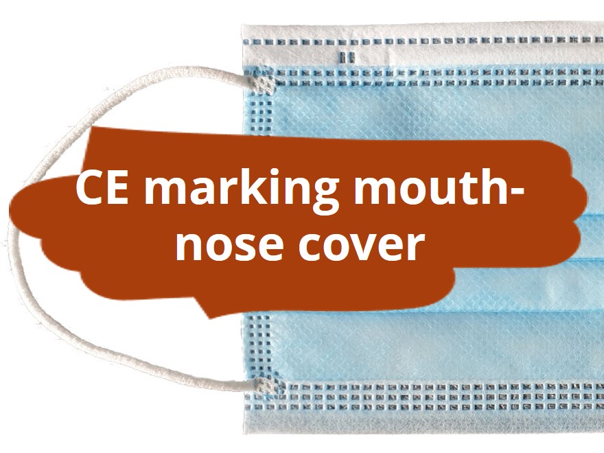 CE marking and declaration of conformity of Cat. 1 mouth-nose covering