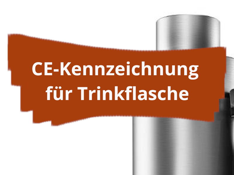 CE-Kennzeichnung und Konformitätserklärung für smarte Trinkflasche.