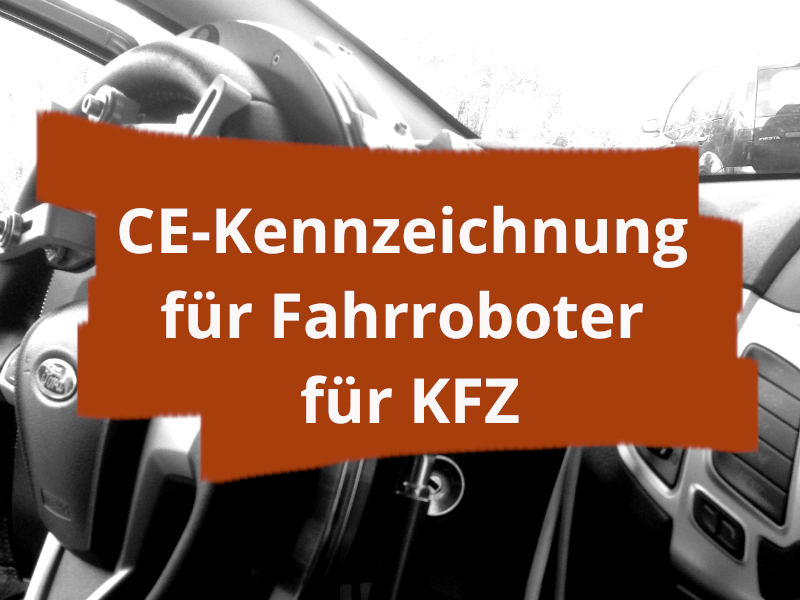 CE marking and declaration of conformity for automotive driving robots and RoHS consideration.
